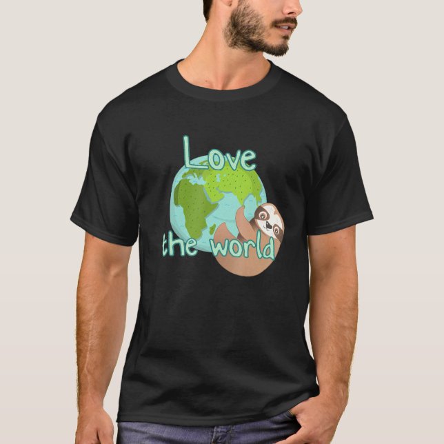 Camiseta Love The World Sloth (Anverso)