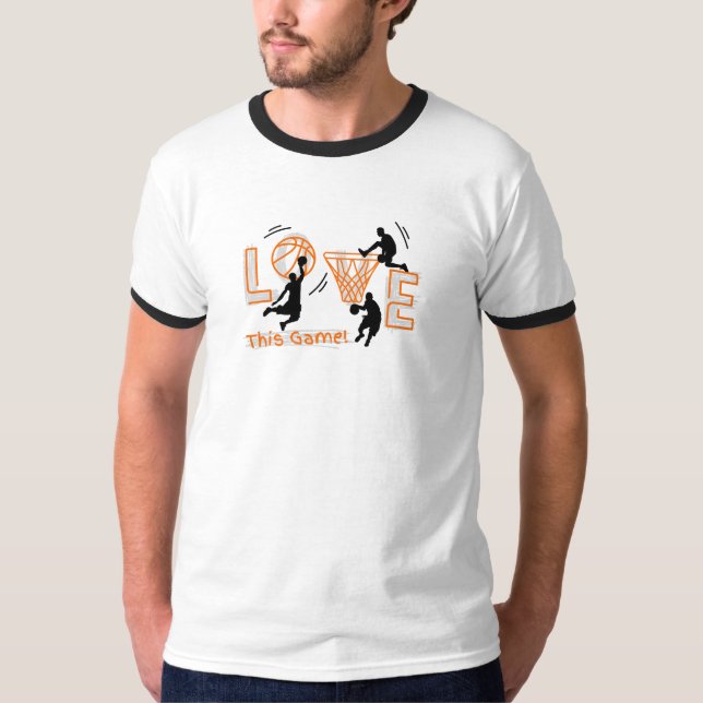 Camiseta Love this game basketball boys (Anverso)