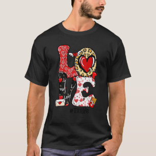 Camiseta LOVE Titi Messy Bun Women El día de San Valentín