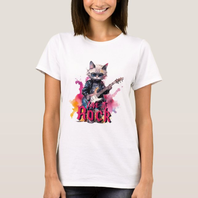 Camiseta Love To Rock Kitty (Anverso)