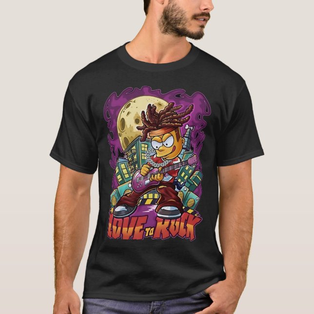 Camiseta Love to Rock - Urban Guitarist (Anverso)