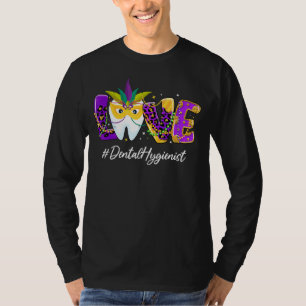 Camiseta Love Tooth Wear Mask Dental Hygienist Mardi Gras C