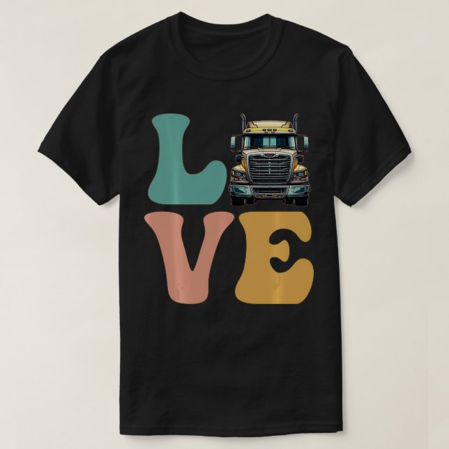 Camiseta LOVE Trucker Trucker Driver (Diseño del anverso)