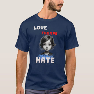 Camiseta LOVE TRUMPS HATE -anti Donald Tee
