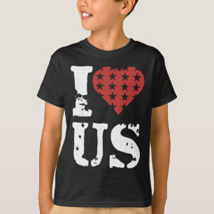 Camiseta Love Us 4 De Julio Día Conmemorativo De Veteranos