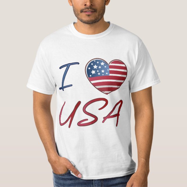 Camiseta Love USA Heart T-Shirt (Anverso)