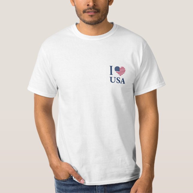 Camiseta Love USA - Patriotic Heartbeat Tee (Anverso)