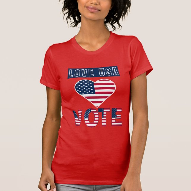 Camiseta Love USA Vote (Anverso)