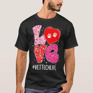 Camiseta Love Vet Tech Life Cute Animales Veterinario Valen