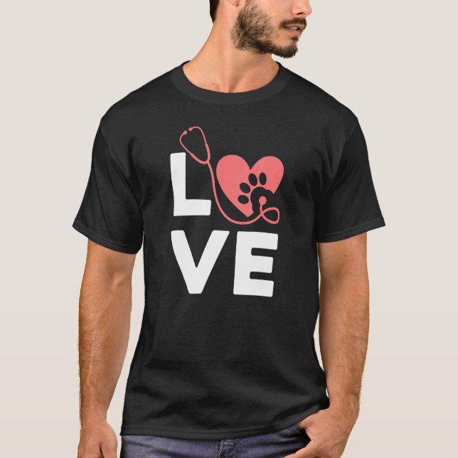 Camiseta LOVE Veterinaria Rescate de Animales (Anverso)