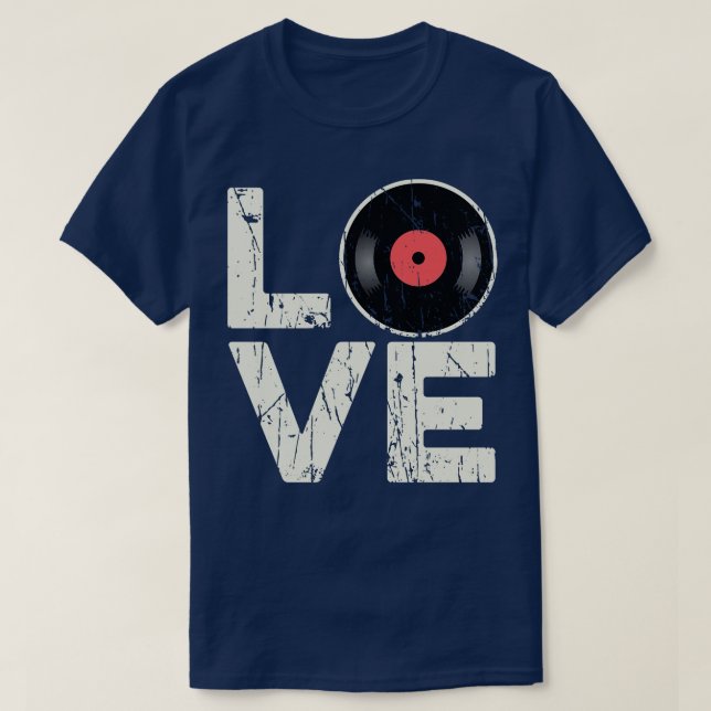 Camiseta Love Vinyl Records (Diseño del anverso)