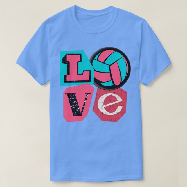 Camiseta Love Volleyball Cute Design For Adolescente Volley (Diseño del anverso)