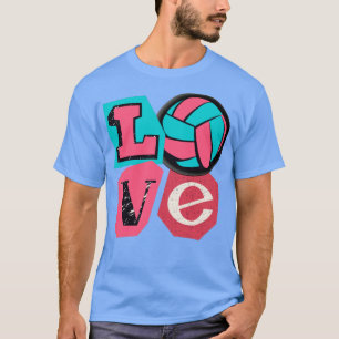 Camiseta Love Volleyball Cute Design For Adolescente Volley