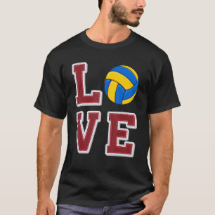 Camiseta Love Volleyball Retro Vintage Matching Game Day Vo