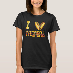 Camiseta Love Weiners Hotdogs Wiener Sausage Hot Dog Lover