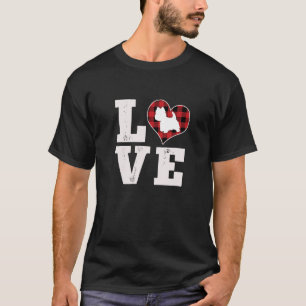 Camiseta Love Westie Dog Lover Gifts Dog Buffalo Plaid Vale