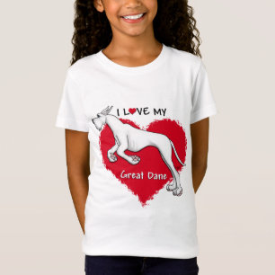 Camiseta Love White Great Dane