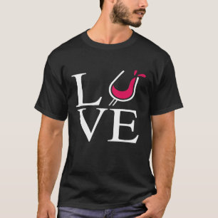 Camiseta Love Wine Funny Cute Vino Rojo Bebiendo Vino Blanc