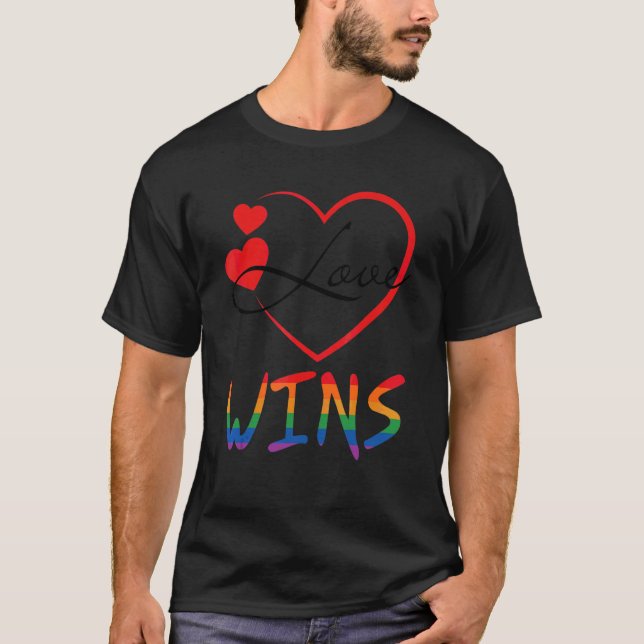 Camiseta Love Wins  Lgbt Pride (Anverso)
