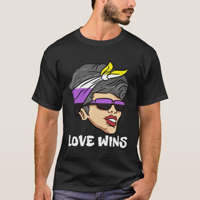 Camiseta Love Wins Non Binary (Anverso)