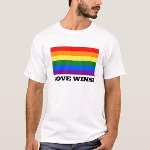 Camiseta Love Wins rainbow