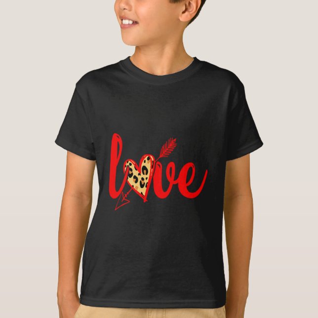 Camiseta Love With Heart Valentine Day Premium  (Anverso)