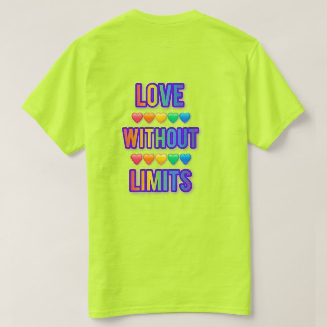 Camiseta love without limits romantic quote love typT-Shirt (Reverso del diseño)