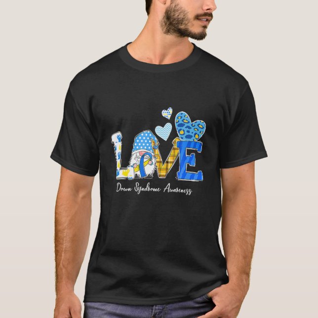 Camiseta LOVE World Down Syndrome Day Awareness Leopard Gno (Anverso)