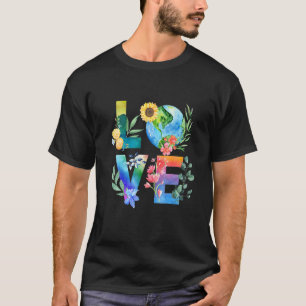Camiseta Love World Earth Day Environment Awareness Tee