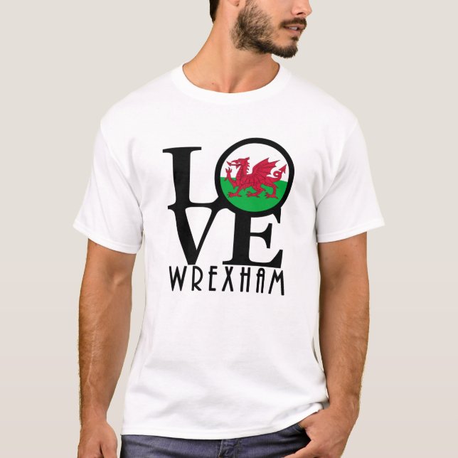 Camiseta LOVE Wrexham Wales (Anverso)