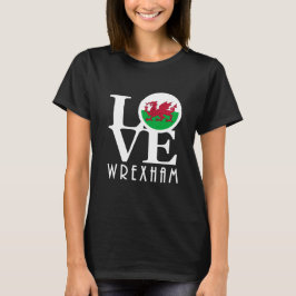 Camiseta LOVE Wrexham Wales White Textos
