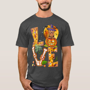 Camiseta Love Yorkshire Terrier Witch Pumpkin Scary Hallowe