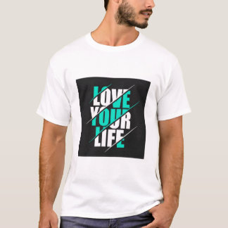 CAMISETA LOVE YOUR LIFE. TEXT PRINTED T-SHIRT