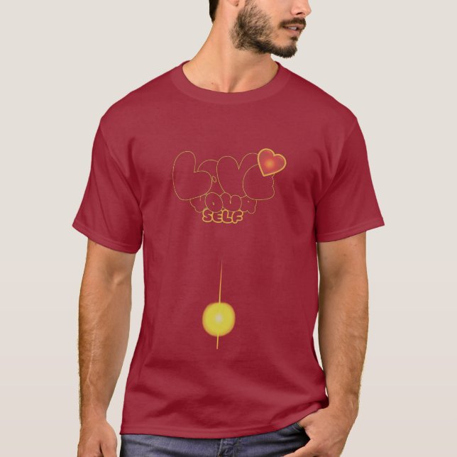 Camiseta Love Yourself Inspirational Word Art (Anverso)