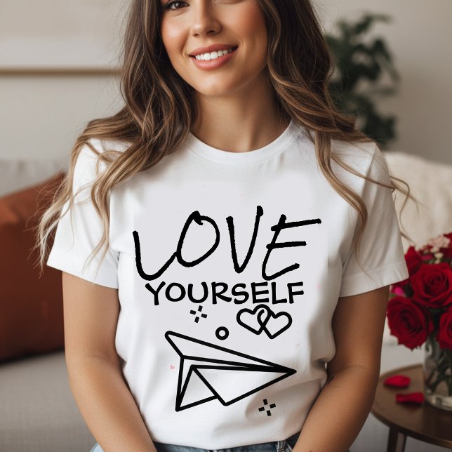 Camiseta "Love Yourself" Paper Plane T-Shirt  (Subido por el creador)
