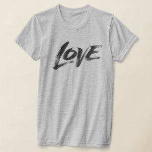 Camiseta LOVE Zen Brush Valentine Calligraphy Lettering