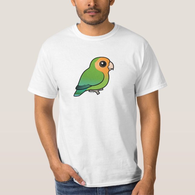 Camiseta Lovebird Melocotón-hecho frente Naranja-hecho (Anverso)