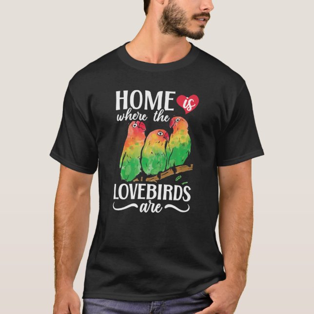 Camiseta Lovebird Peach Faced Parrot Mascota Africano Fisch (Anverso)