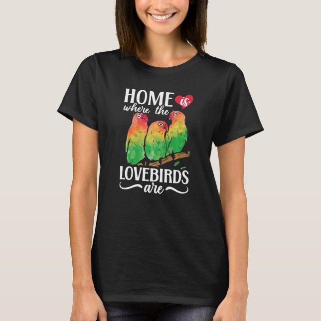 Camiseta Lovebird Peach Faced Parrot Mascota Africano Fisch (Anverso)