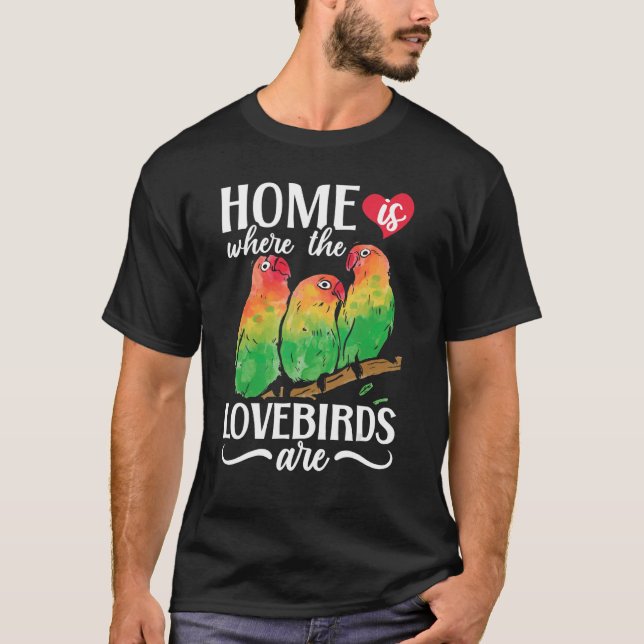 Camiseta Lovebird Peach Faced Parrot Mascota Africano Fisch (Anverso)