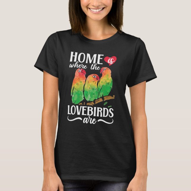 Camiseta Lovebird Peach Faced Parrot Mascota Africano Fisch (Anverso)