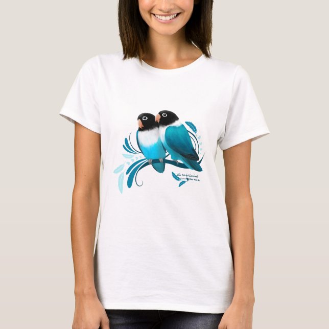 Camiseta Lovebirds enmascarados azul (Anverso)