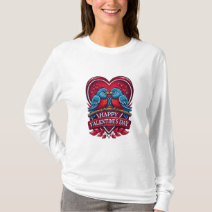 Camiseta Lovebirds Para Siempre – Día de San Valentín Román