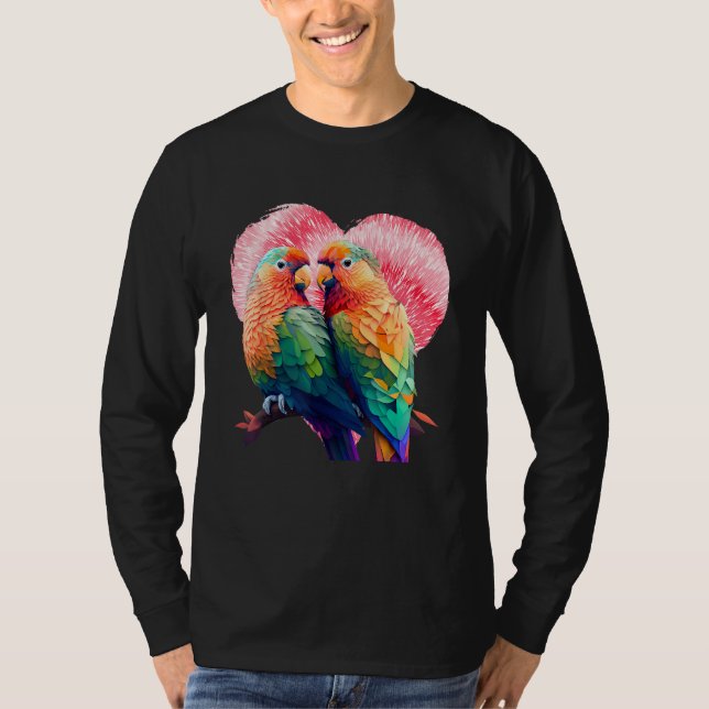 Camiseta Lovebirds Parrot  Lovebird Exotic Birds Bird (Anverso)