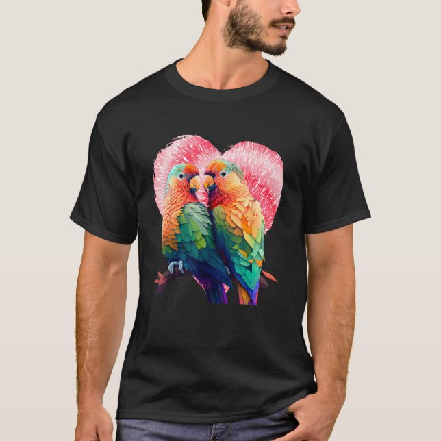 Camiseta Lovebirds Parrot  Lovebird Exotic Birds Bird (Anverso)