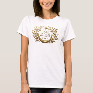 Camiseta Loved Beyond Measure Celestial Gold Moon Women Bab