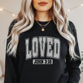 Camiseta LOVED John 3:16 Christian Bible Verse valentine 
