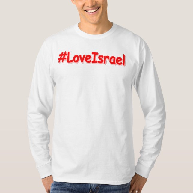 Camiseta "LoveIsrael", diseño elegante. Comprar ahora (Anverso)