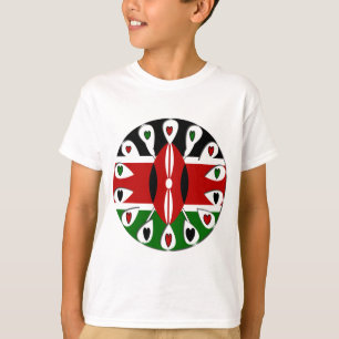 Camiseta Lovely Hearts Kenia: Motivo de Arte de Amor y Unid