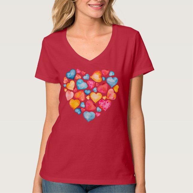 Camiseta Lovely Hearts Tee - San Valentín (Anverso)